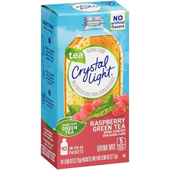 Crystal Light On The Go Raspberry Green Tea Drink Mix, 10 Count, 6-Pack - Picture 5 of 7